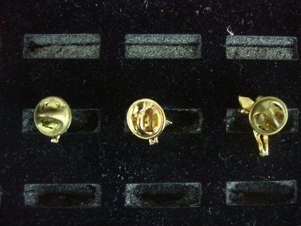 Vintage Cherub Tie Tack Set (3-Piece Lot) - Gold Tone Lapel Pins #439