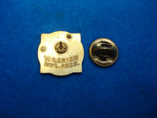 Lions Club International 100% Attendance Pin (1969-70) - W.R. Bryan, Enamel, Excellent Condition