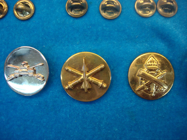 5 Unique US Army Collar Pins - Set of Armor, Quartermaster, Air Defense & More