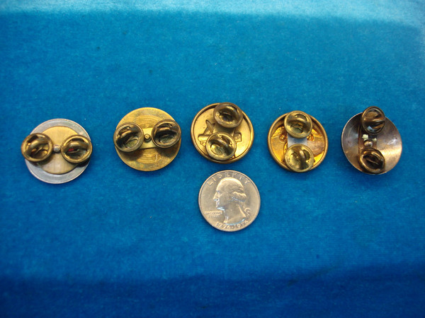 5 Unique US Army Collar Pins - Set of Armor, Quartermaster, Air Defense & More