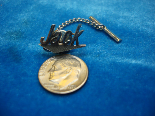 Vintage Swank Silver-Tone 'Jack' Tie Tac - Unique & Collectible