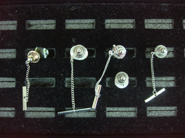 Vintage Silver Tone Tie Tack Lot of 5 - Unique & Unusual Lapel Pins