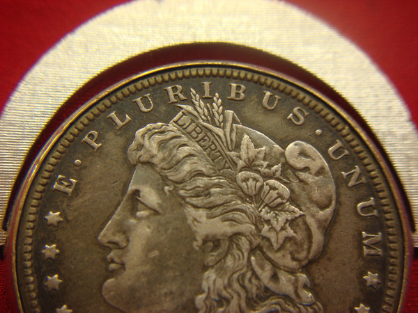 Vintage 1886-O Morgan Silver Dollar Anson Keychain - Excellent Condition
