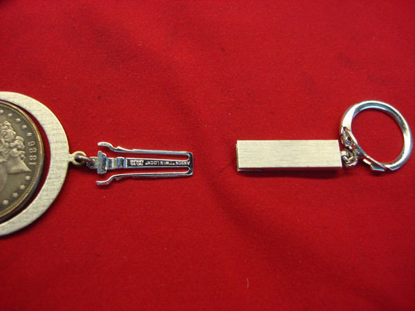 Vintage 1886-O Morgan Silver Dollar Anson Keychain - Excellent Condition