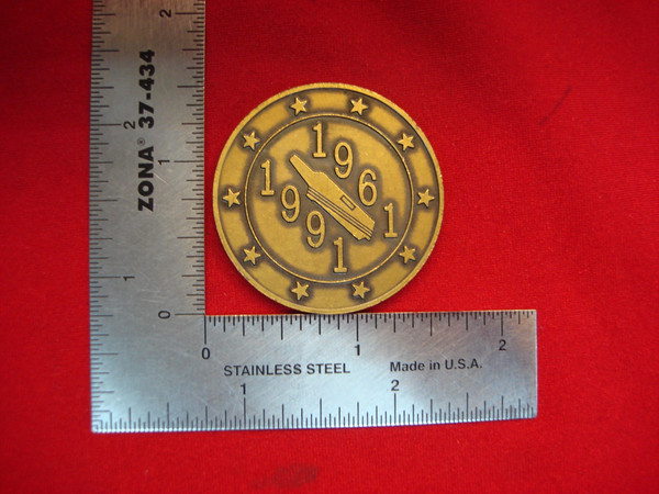 1961-1991 USS Constellation 30th Anniversary Challenge Coin - Collectible Gift
