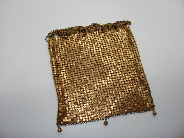 Vintage Whiting & Davis Gold Mesh Art Deco Coin Purse | Evening Clutch