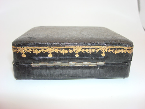 Vintage Strawbridge & Clothier Art Deco Leather Jewelry Box - Philadelphia