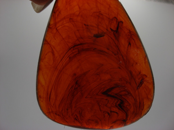 Vintage 1960s-70s Amber Lucite Pendant Necklace - Statement Piece