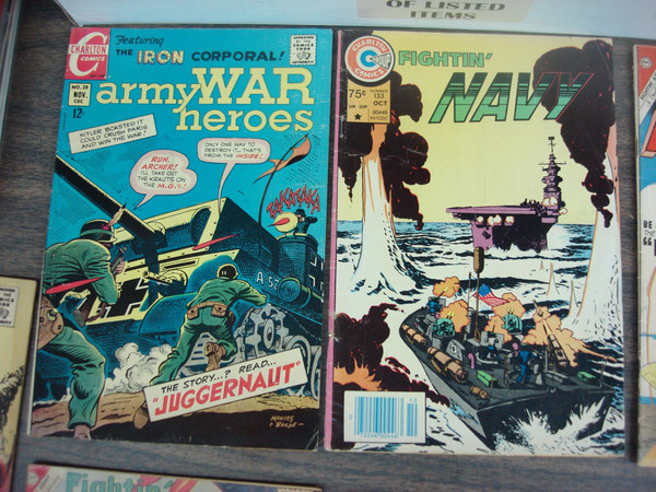 Vintage Charlton Comics Lot (10pc) - U.S. Military Comics 1960s, Excellent Condition