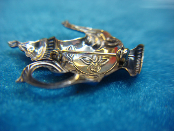 Vintage Sterling Silver Teapot Pin - Intricately Detailed & Excellent Condition