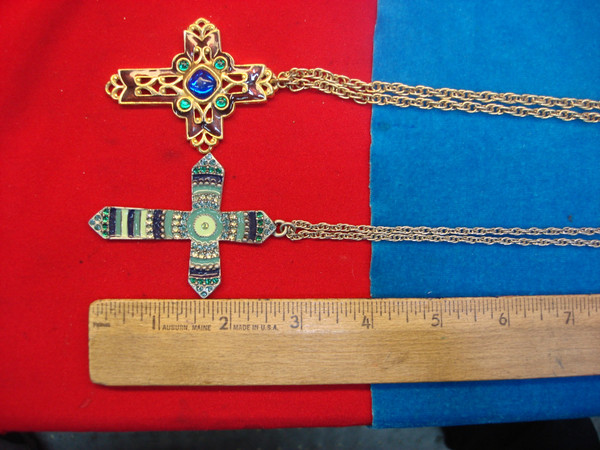 Vintage Cross Pendants & Necklaces - Estate Collection of 24+ Unique Pieces