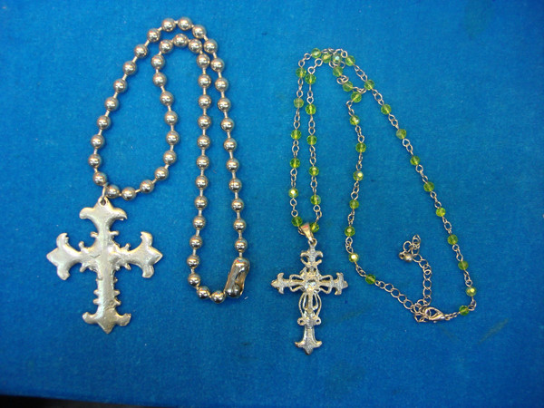 Vintage Cross Pendants & Necklaces - Estate Collection of 24 Unique Pieces