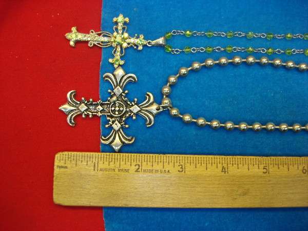 Vintage Cross Pendants & Necklaces - Estate Collection of 24 Unique Pieces