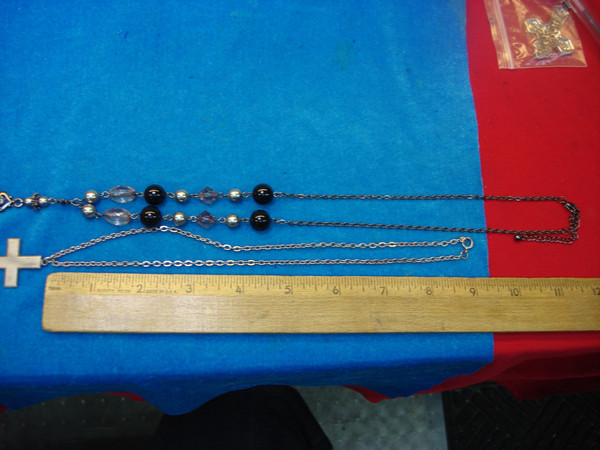 Vintage Cross Pendants & Necklaces - Estate Collection (2pc Set)