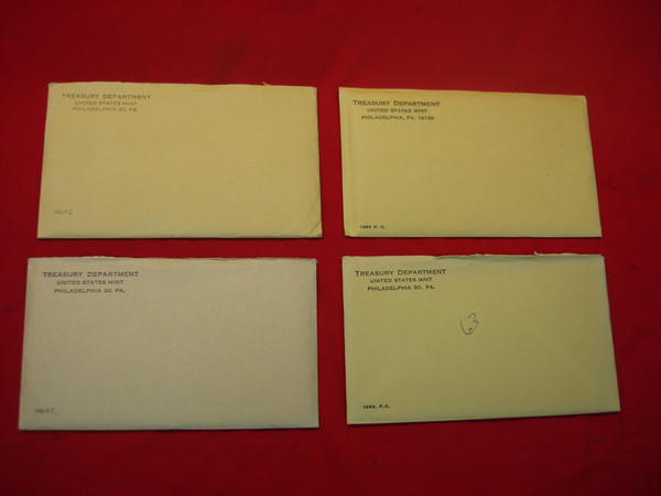 1961-1964 U.S. Proof Coin Sets (Mint Condition) - Complete with Envelopes & Certificates