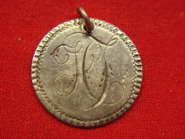 Vintage Silver Dime Bracelet: Castle View & Monogram Love Token