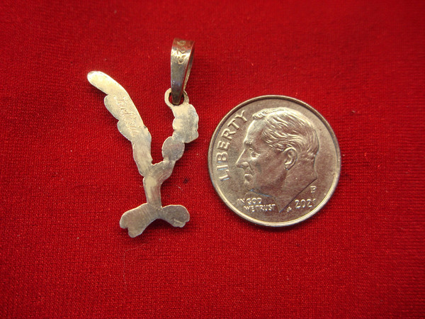 Sterling Silver Road Runner Pendant - Small, Pre-Owned, Fancy Design