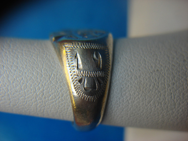 Vintage WWII Sweetheart Ring - Sterling Silver, 1945 Philippines Inscribed Heart Design, Size 6 1/2