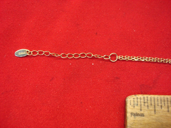 Gold Vermeil Sterling Silver Cross Bracelet & Anklet with Cubic Zirconia