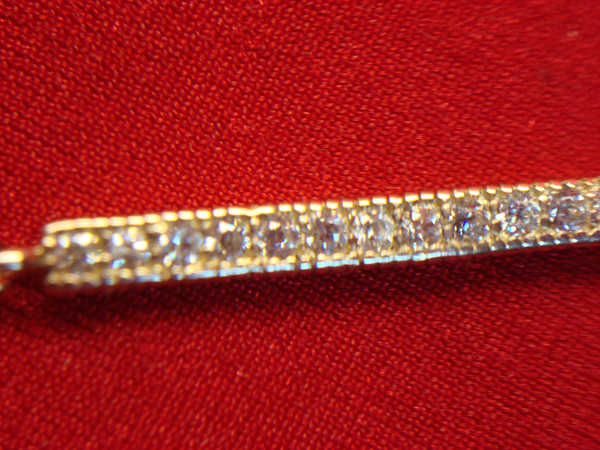 Gold Vermeil Sterling Silver Cross Bracelet & Anklet with Cubic Zirconia