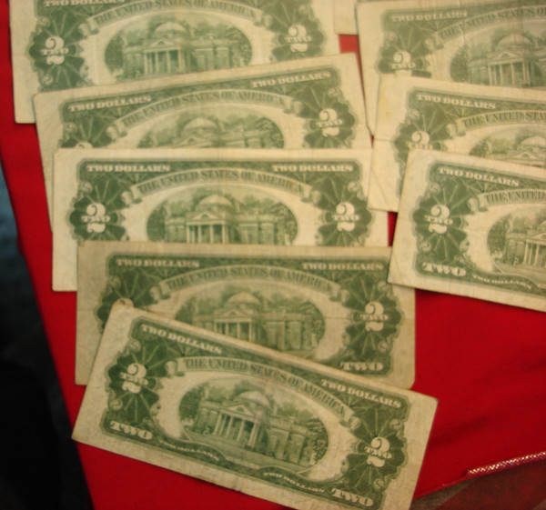 Vintage 1928 Series $2 US Notes - Lot of 25 (Circulated, Good Condition)