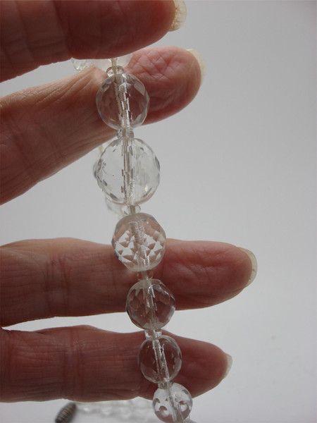 Vintage Lead Crystal Bead Necklace | 17