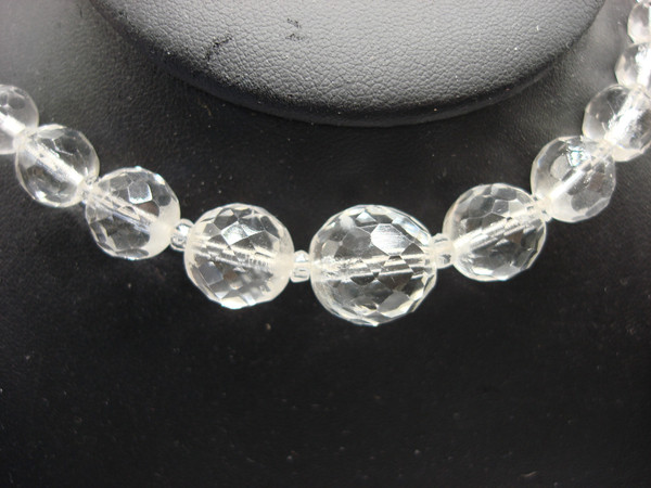 Vintage Lead Crystal Bead Necklace | 17