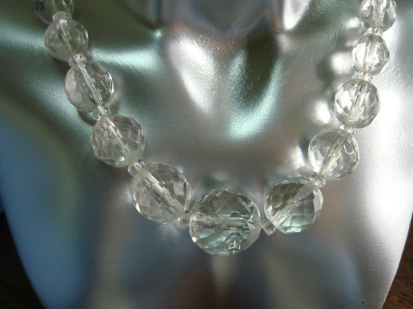 Vintage Lead Crystal Bead Necklace | 17