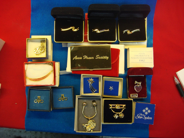Vintage Avon Sales Awards Lot of 13 - Unworn & Original Boxes