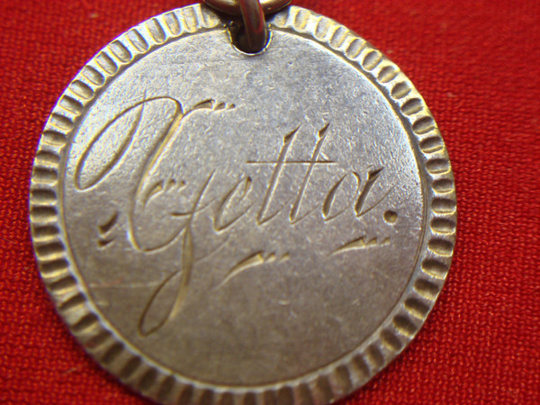 Vintage Silver Dime Bracelet: Unique'GETTA' 1888 Love Token & Antique Charms