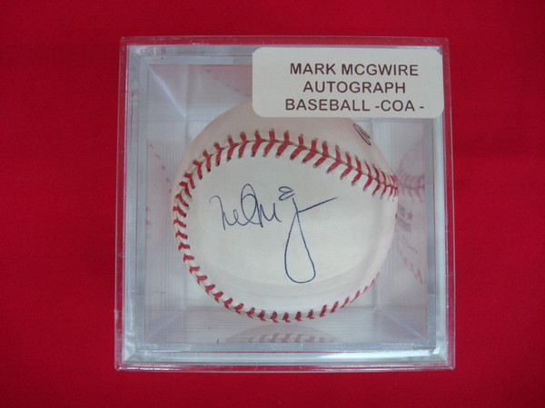 Mark McGwire Autographed Baseball w/ COA by Scoreboard Inc.