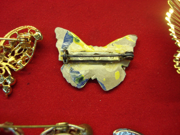 Vintage Butterfly Pin Collection (5 Pcs) - Unique & Collectible Enamel Pins