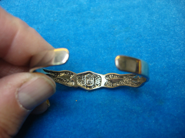 Vintage Harley Davidson H-D Cuff Bracelet - Silver Tone, Size 5 3/4