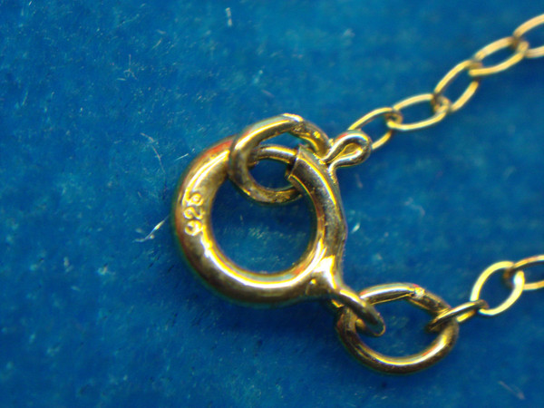 Authentic Disney Sterling Silver Mickey Mouse Necklace w/ Gold Vermeil (18 Inch Chain) - Pre-Owned Excellent Condition