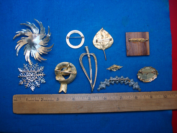 Vintage Estate Pin Collection (10pc Lot) - Unique & Usable Pins