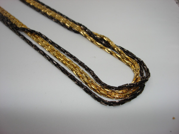 Vintage Crown Trifari 4-Strand Chain Necklace (24