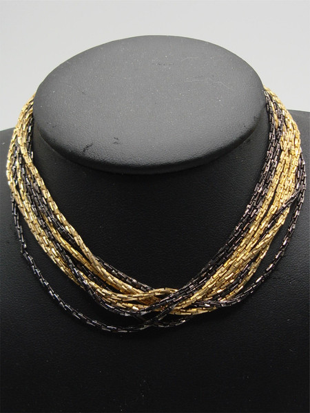 Vintage Crown Trifari 4-Strand Chain Necklace (24