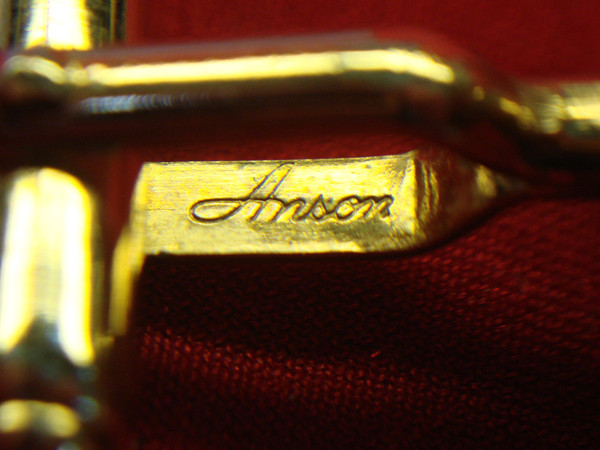 Vintage Anson Masonic Cufflinks & Tie Clip Set - Excellent Condition