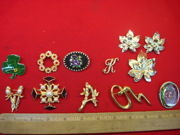 Vintage Sports Pins (10-Piece Lot) - Unique & Usable Estate Jewelry