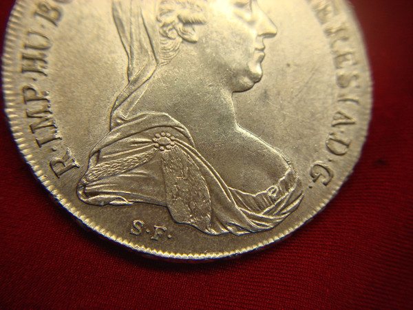 1780 Maria Theresa Silver Thaler Restrike - AU Condition .833 Fine