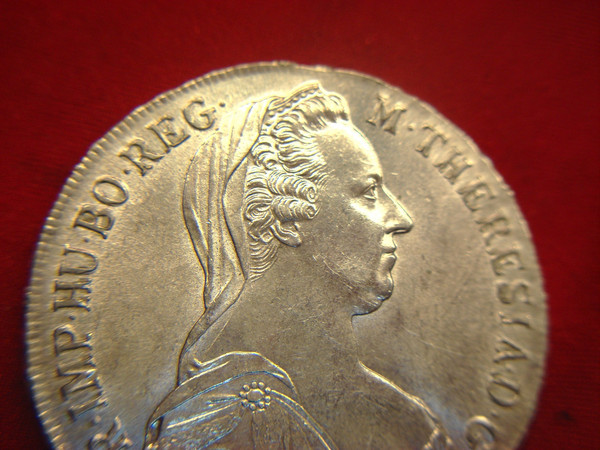 1780 Maria Theresa Silver Thaler Restrike - AU Condition .833 Fine