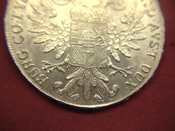 1780 Maria Theresa Silver Thaler Restrike - AU Condition .833 Fine