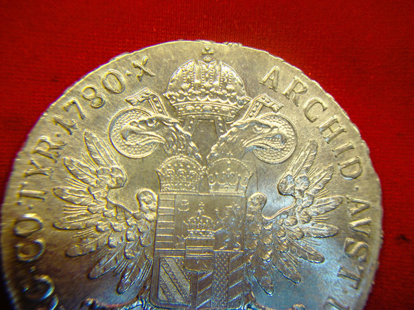 1780 Maria Theresa Silver Thaler Restrike - AU Condition .833 Fine