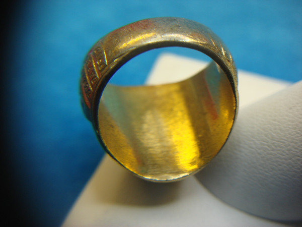 Vintage Gold Tone Truck Driver Ring - Size 10, Red Stone - Unique Statement Piece