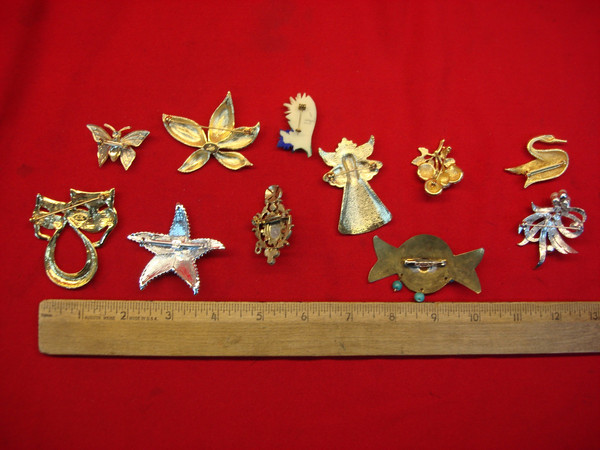 Vintage Estate Jewelry Collection: 10 Unique Costume Pins