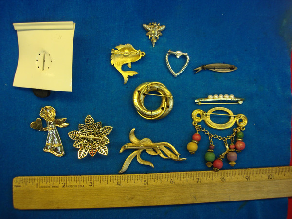 Vintage Costume Pins Lot of 10 | Unique & Usable Estate Jewelry Finds