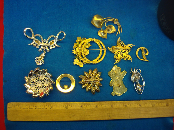 Vintage & Unique Costume Pin Lot of 10 - Mix & Match Designs!