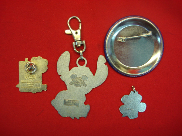 Disney Cruise Line & Character Lot: Stitch, Bambi, Thumper Button + Pendant (Excellent Condition)