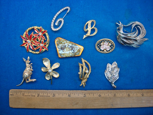 Estate Jewelry Collection: 10 Unique & Usable Costume Pins