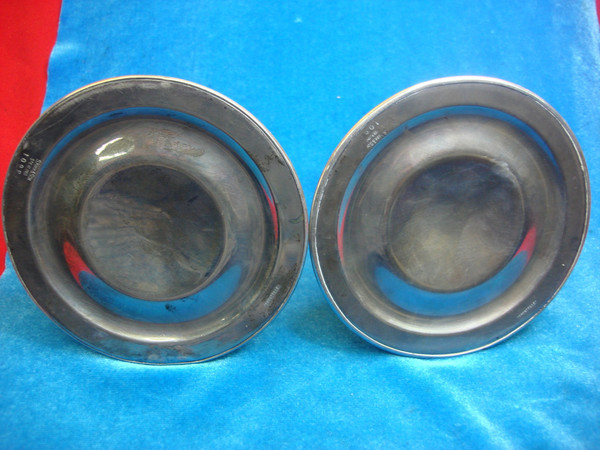 Vintage S. Kirk & Son Sterling Silver Rose Floral Repoussé Candle Sticks (#109F) - Pair
